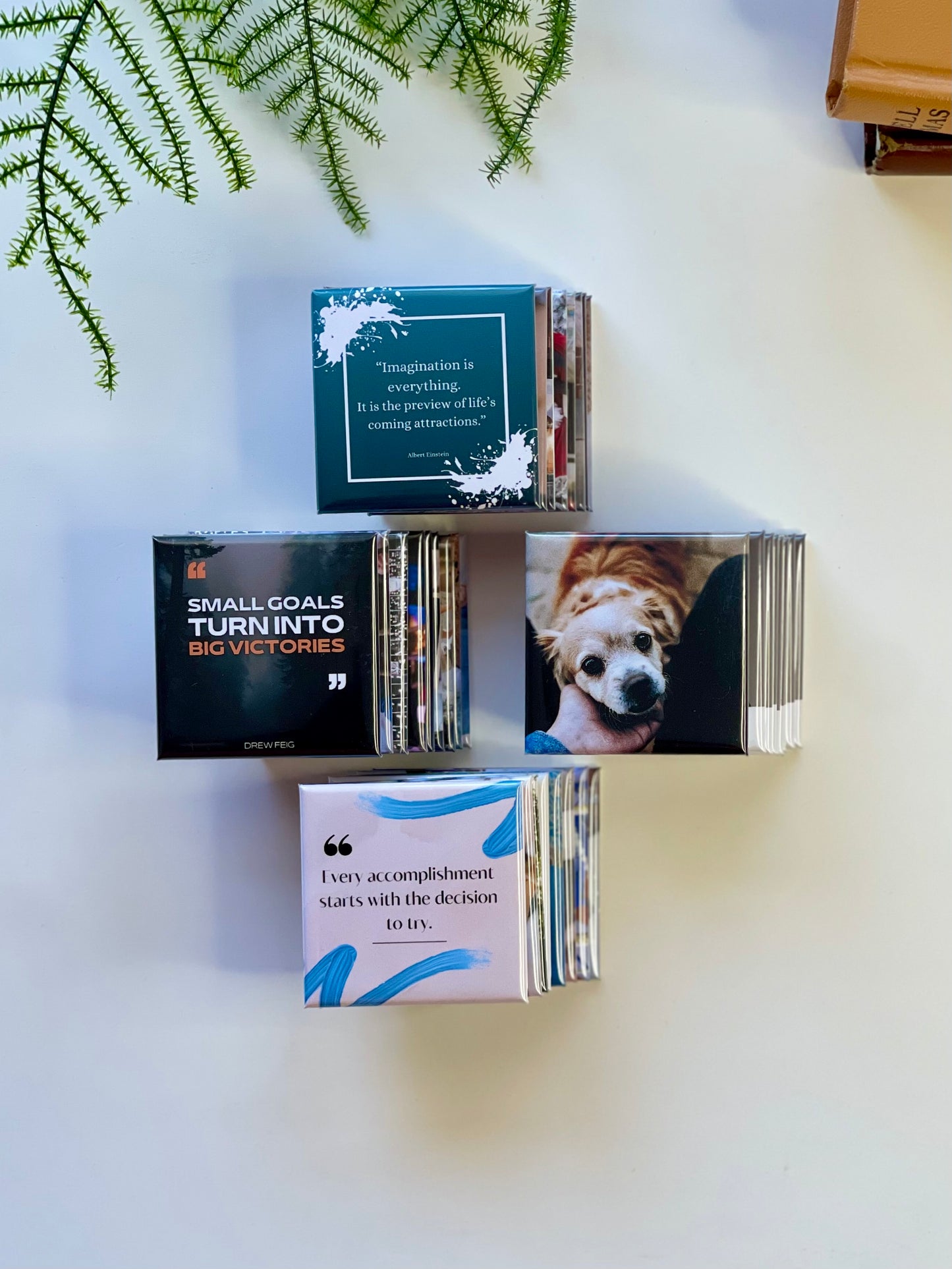 Personalized photo magnets Canada 4 piece fridge keepsakes